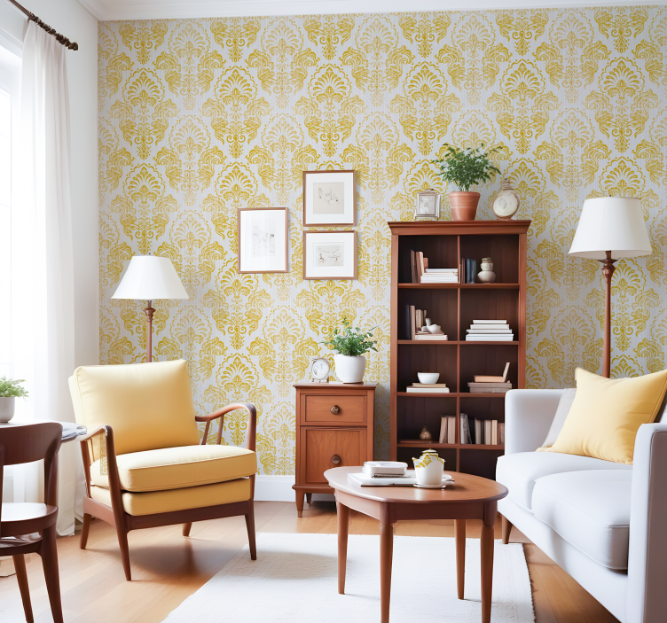 墙纸巴洛克风格 金色设计 - TenStickers