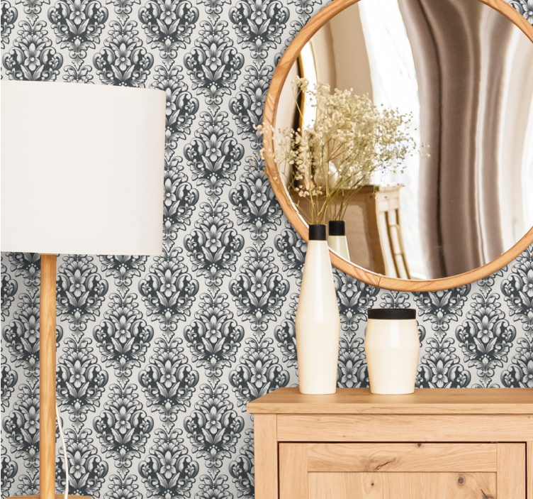 墙纸巴洛克风格优雅植物形态 - TenStickers