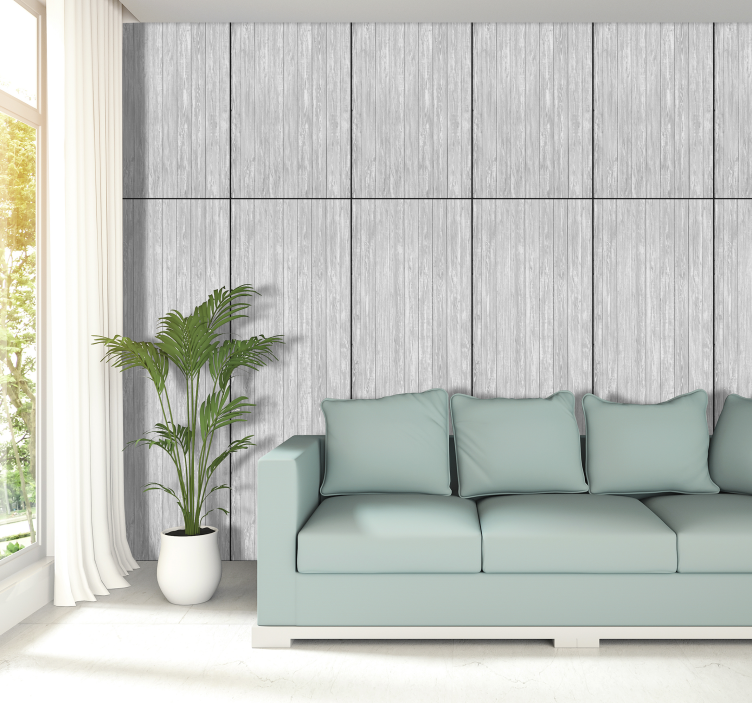 大灰云木材纹理壁纸 - TenStickers