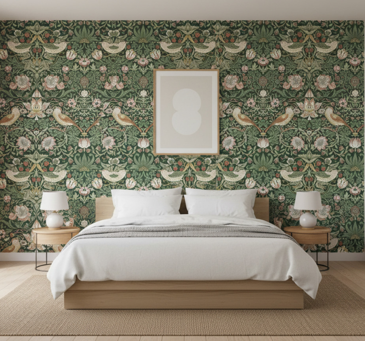 墙纸鸟类莫里斯风格鸟类 - TenStickers