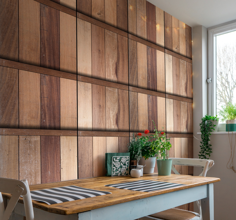 棕色休闲壁纸 - TenStickers