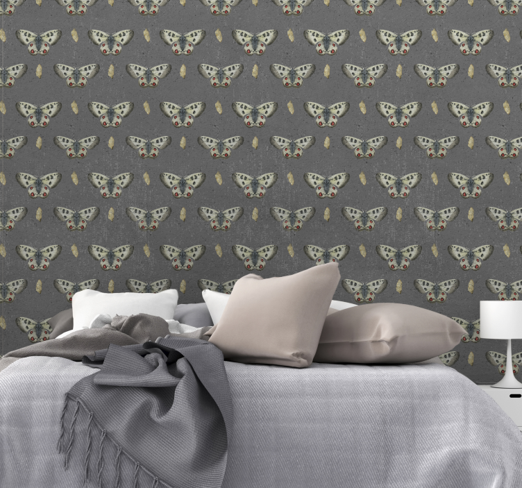 蝴蝶壁纸 蝴蝶图案简约 - TenStickers