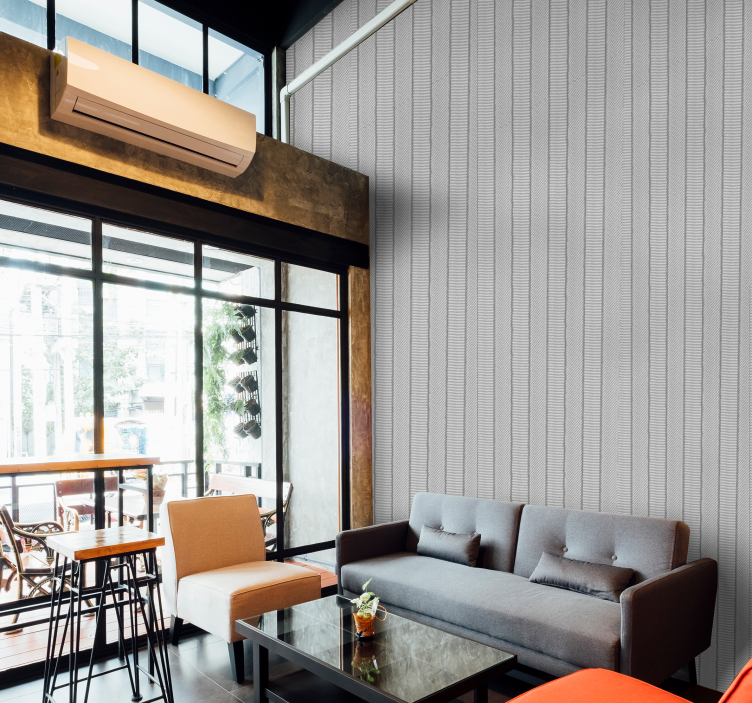 亚麻亚麻竖条纹 - TenStickers