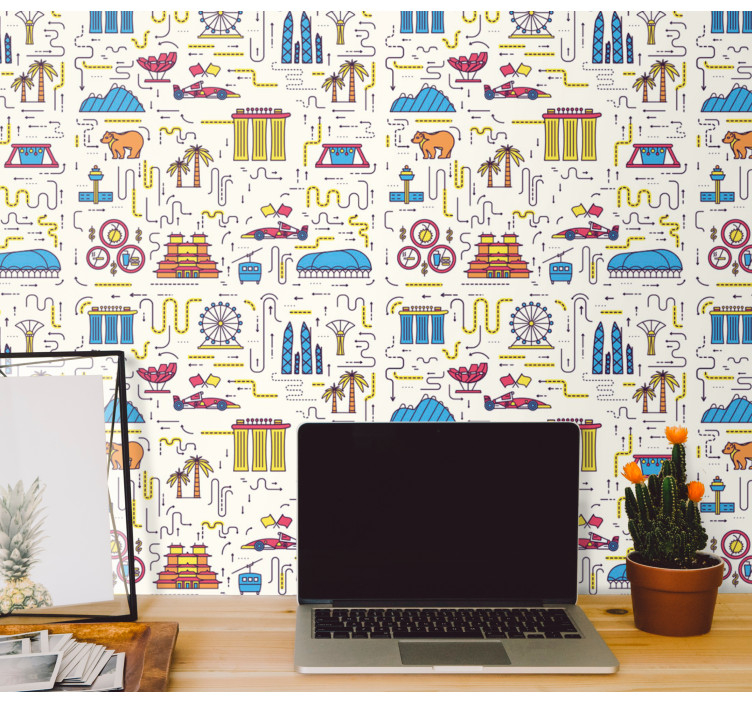 城市墙纸 城市景观乐趣 - TenStickers