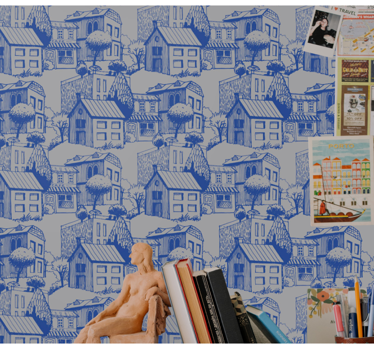 城市墙纸 城市素描插图 - TenStickers