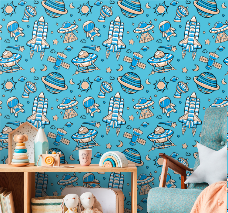 时尚墙纸 太空探索幻想 - TenStickers