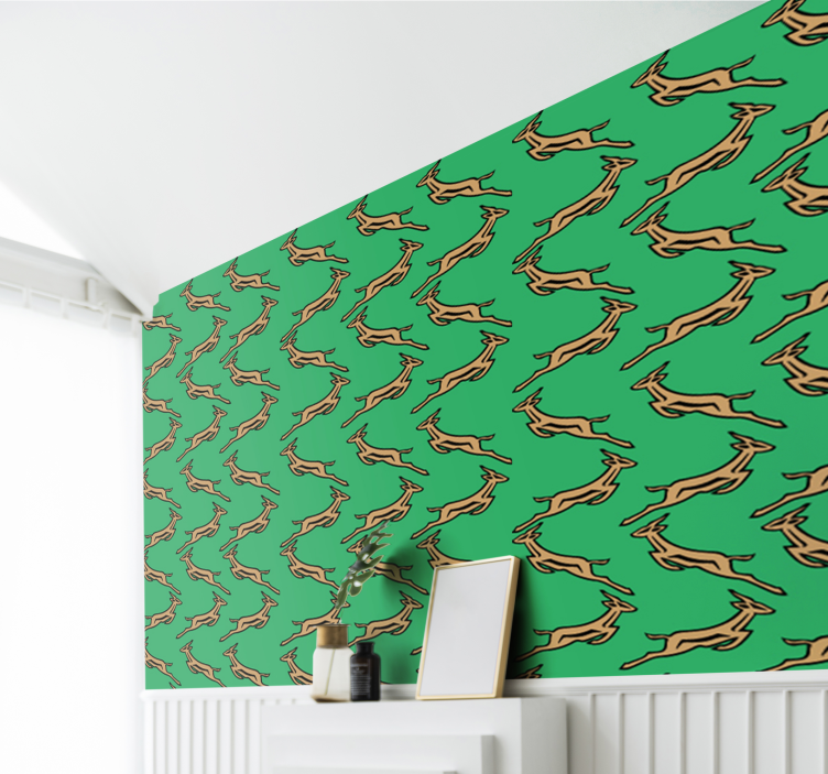 动物墙纸 奔跑的瞪羚 - TenStickers