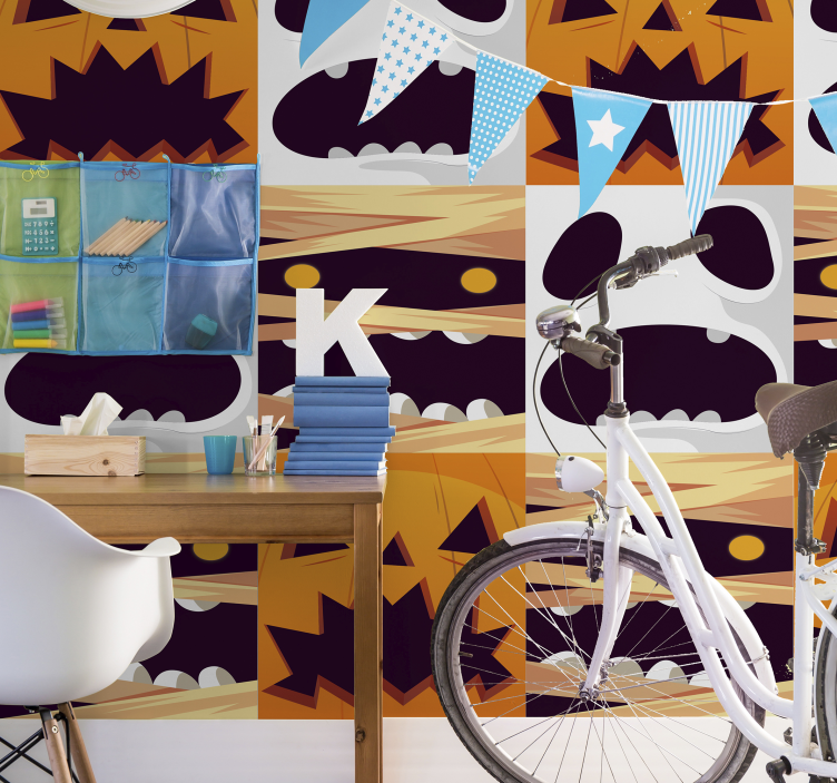 墙纸万圣节恐怖面孔 - TenStickers