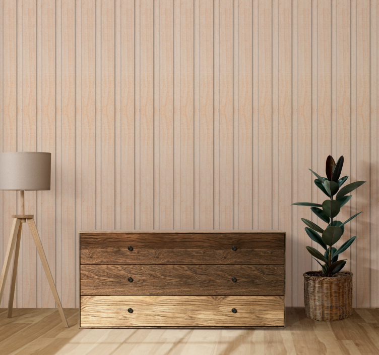 浮雕板条木纹效果壁纸 - TenStickers