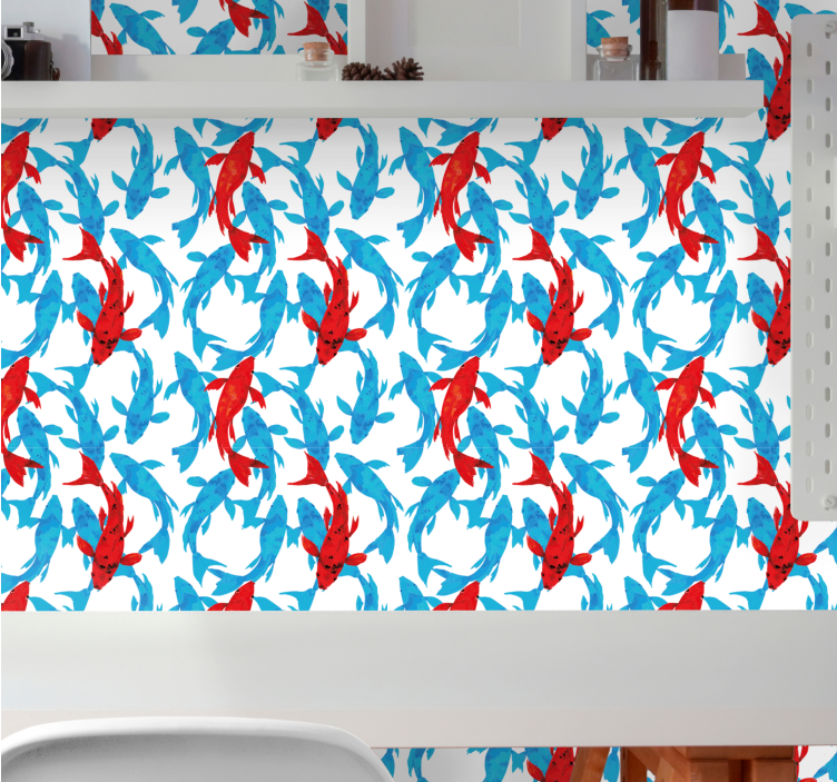 墙纸鱼 水上舞蹈 - TenStickers