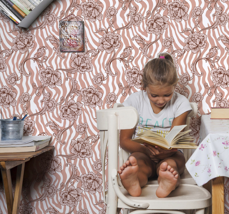 墙纸花卉 花卉装饰图案 - TenStickers