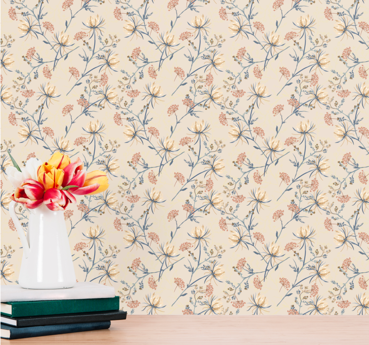 墙纸花卉美丽的花卉设计 - TenStickers