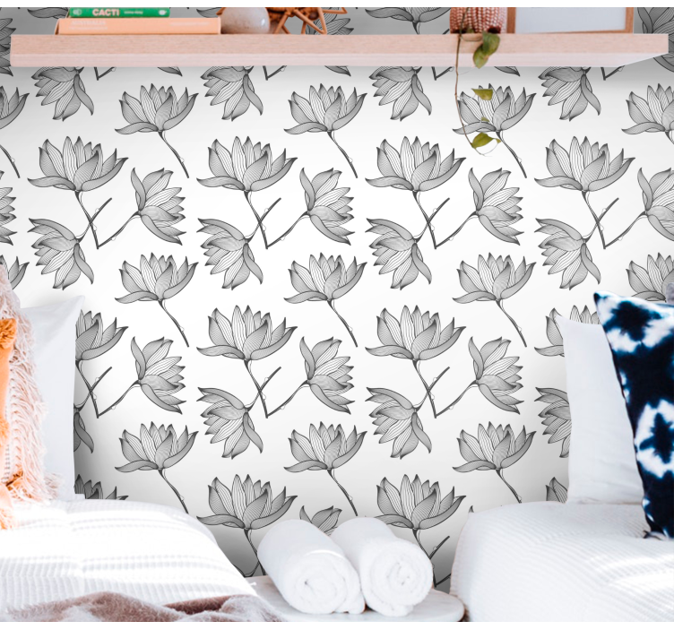 墙纸花卉 植物素描 - TenStickers