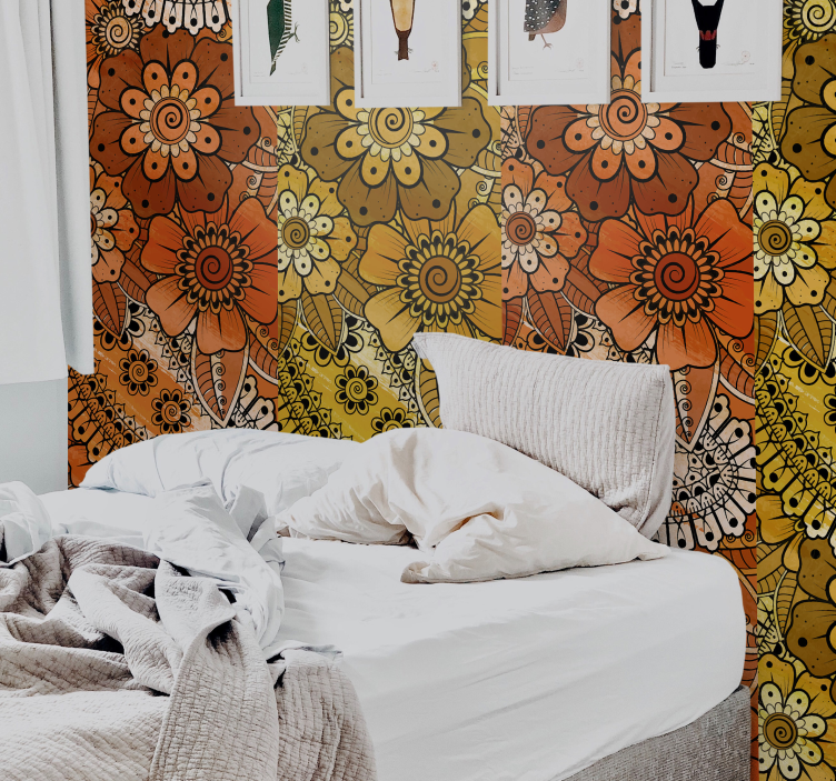 墙纸花卉展现多彩花卉图案 - TenStickers