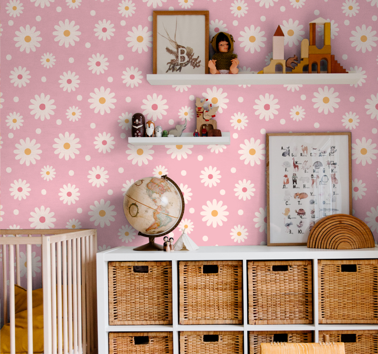 墙纸花卉 雏菊图案设计 - TenStickers