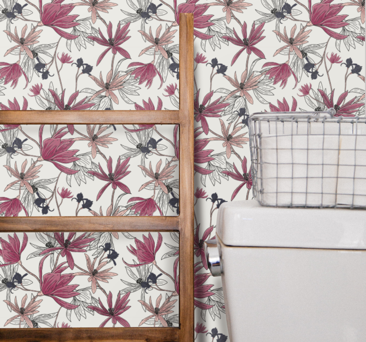 墙纸花卉 花卉植物展示 - TenStickers