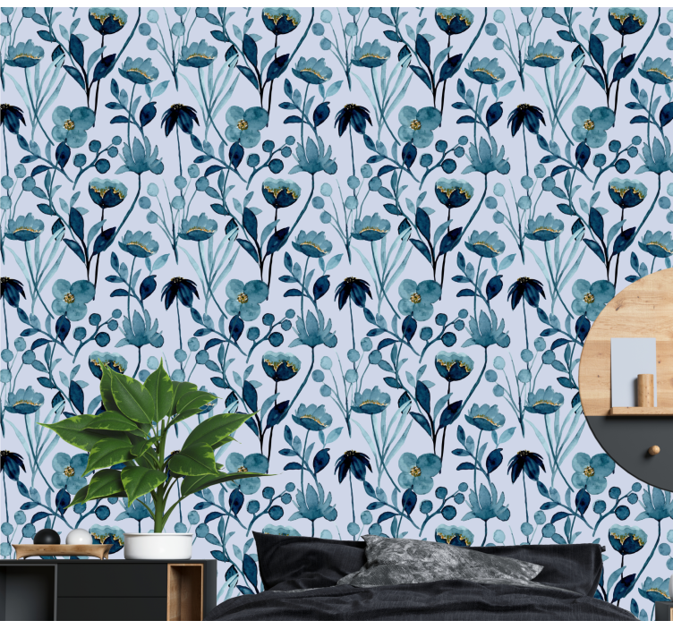 墙纸花卉 花卉植物优雅 - TenStickers