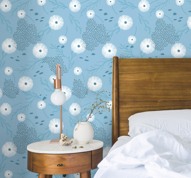 墙纸花卉 花卉爆裂图案 - TenStickers