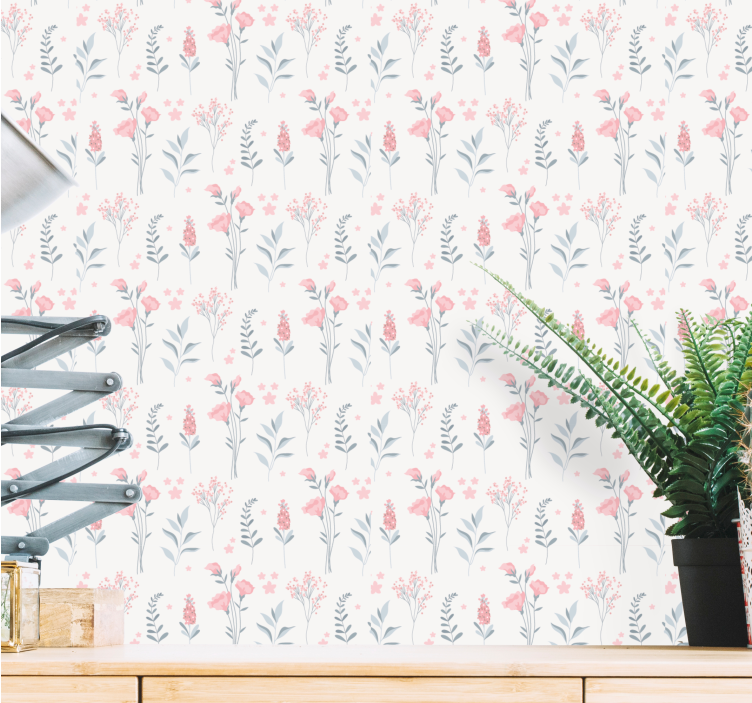 墙纸花卉适合花园风格 - TenStickers