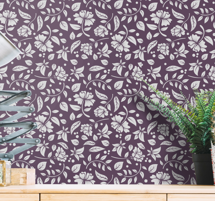 墙纸花卉优雅花朵主题 - TenStickers