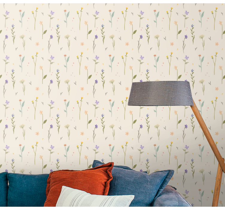 墙纸花卉 野花的优雅 - TenStickers