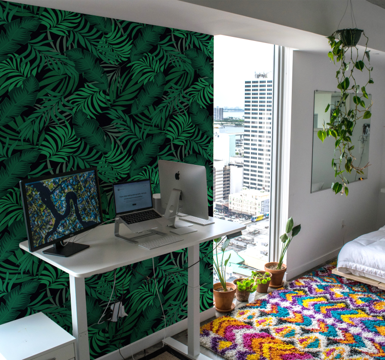 在丛林中的森林壁纸按键 - TenStickers