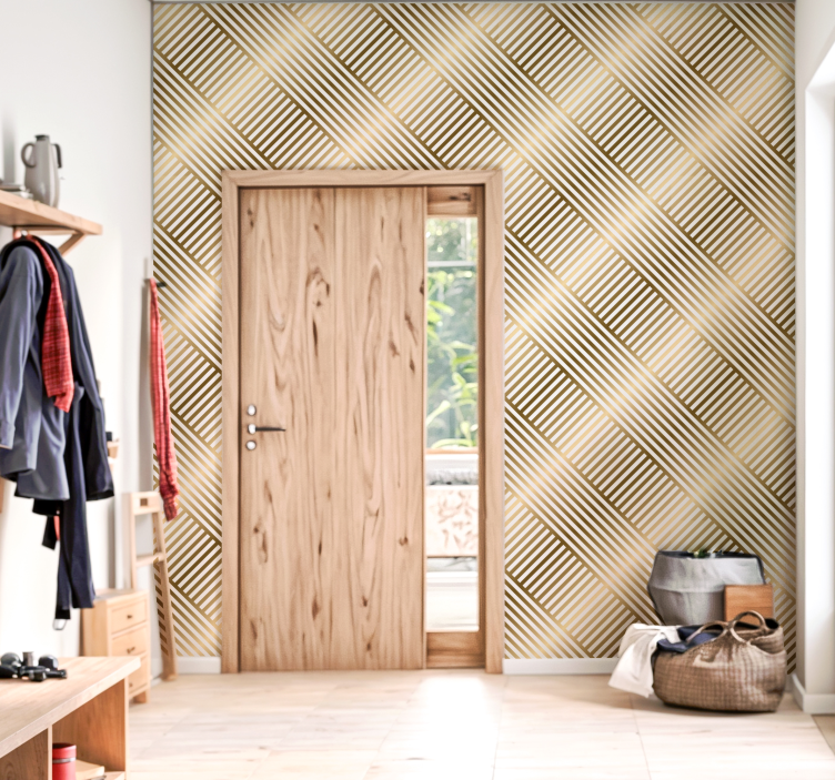 墙纸入口 几何金线 - TenStickers