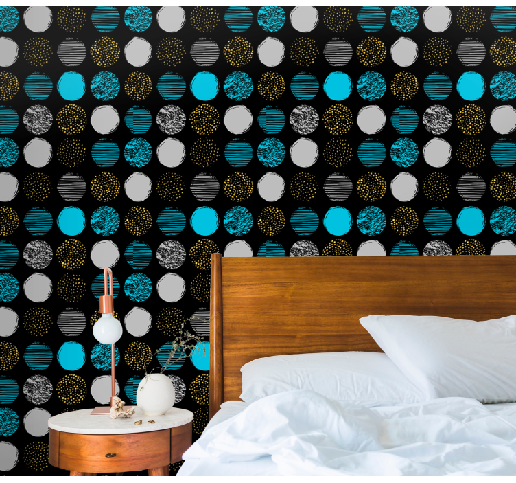 几何墙纸 几何点集合 - TenStickers