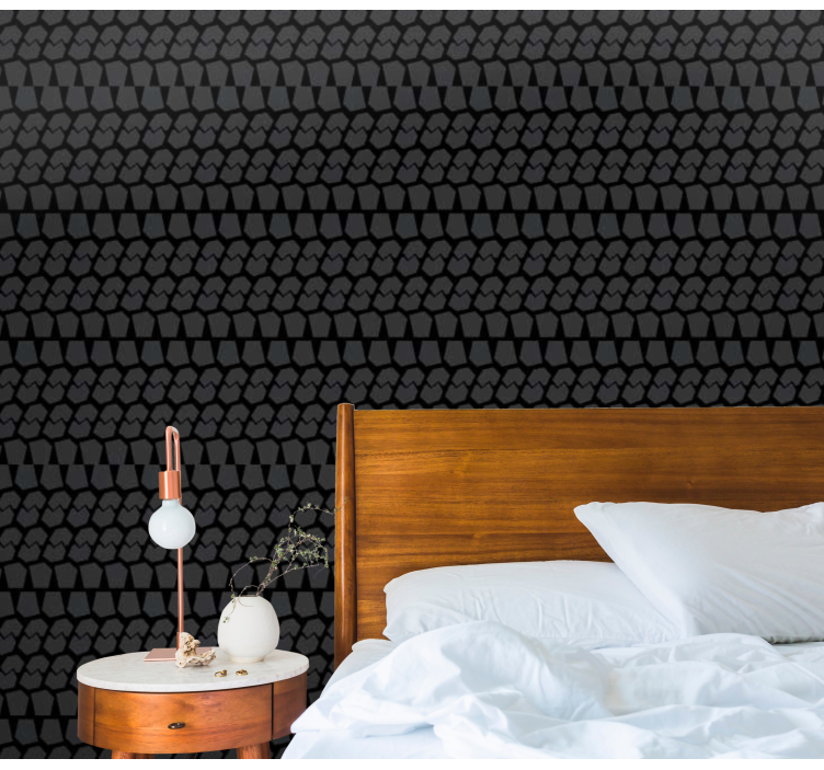 主卧墙纸 几何鳞片图案 - TenStickers