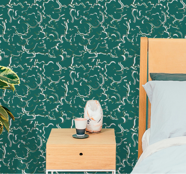 几何墙纸 抽象漩涡 - TenStickers