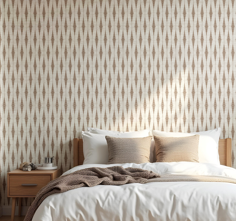 几何墙纸 巧克力棕色拉包尔伊卡特 - TenStickers