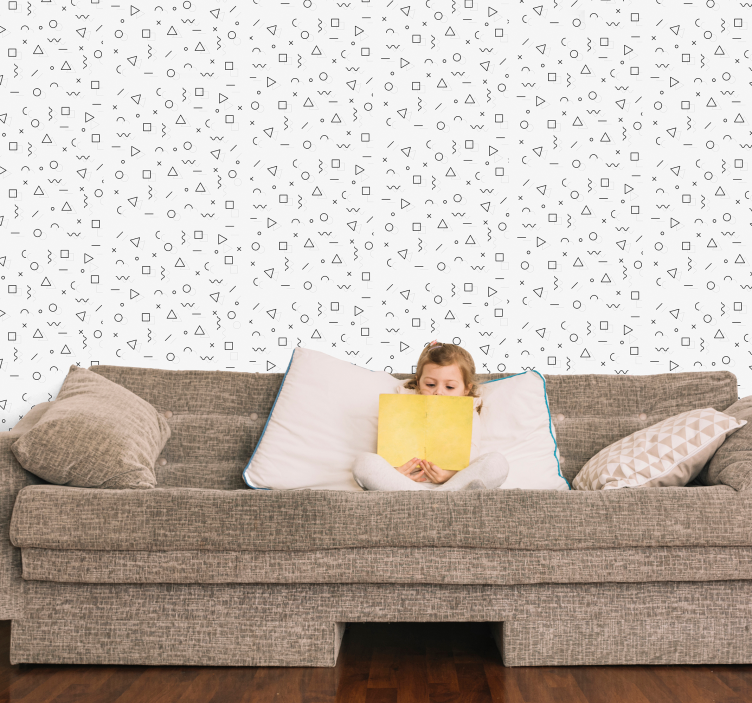 几何墙纸，简约形状设计 - TenStickers