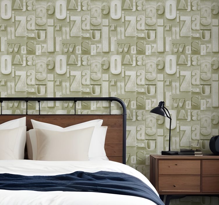 墙纸刻字 3d 工业风格 - TenStickers