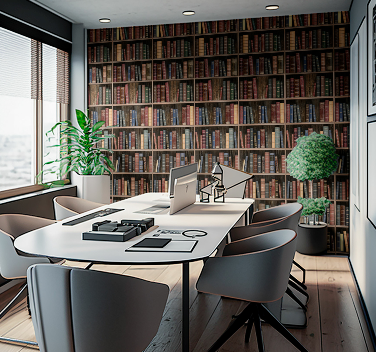 办公室墙纸 图书馆书籍 - TenStickers