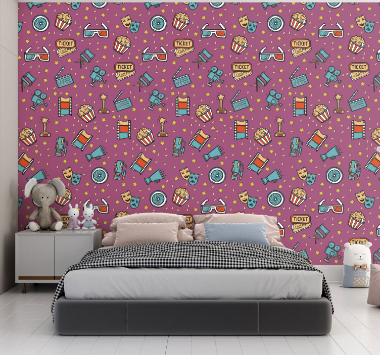 电影之夜-女孩儿童壁纸 - TenStickers