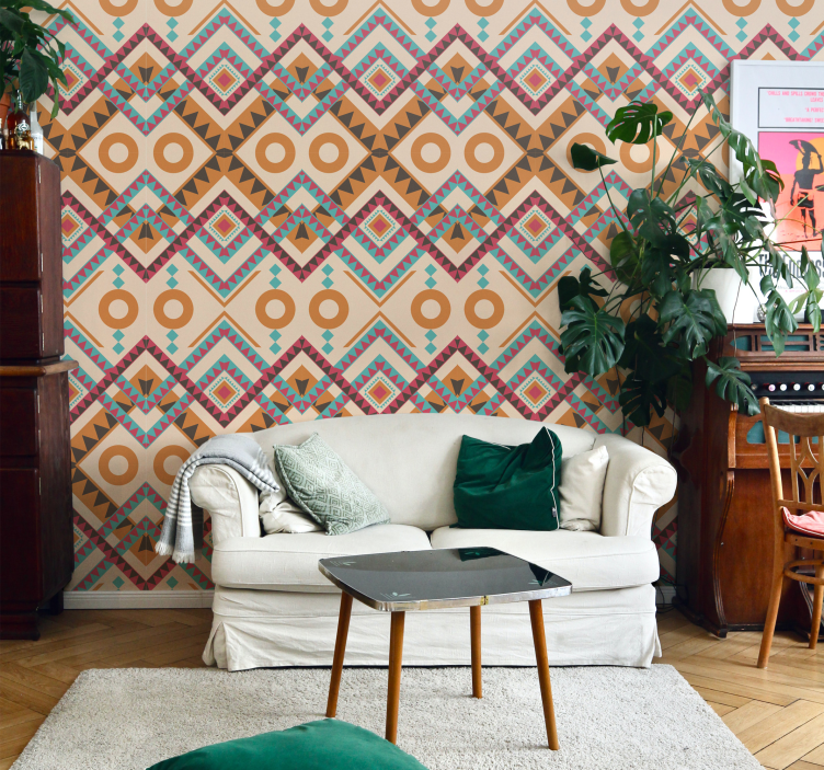 五彩钻石图案壁纸 - TenStickers