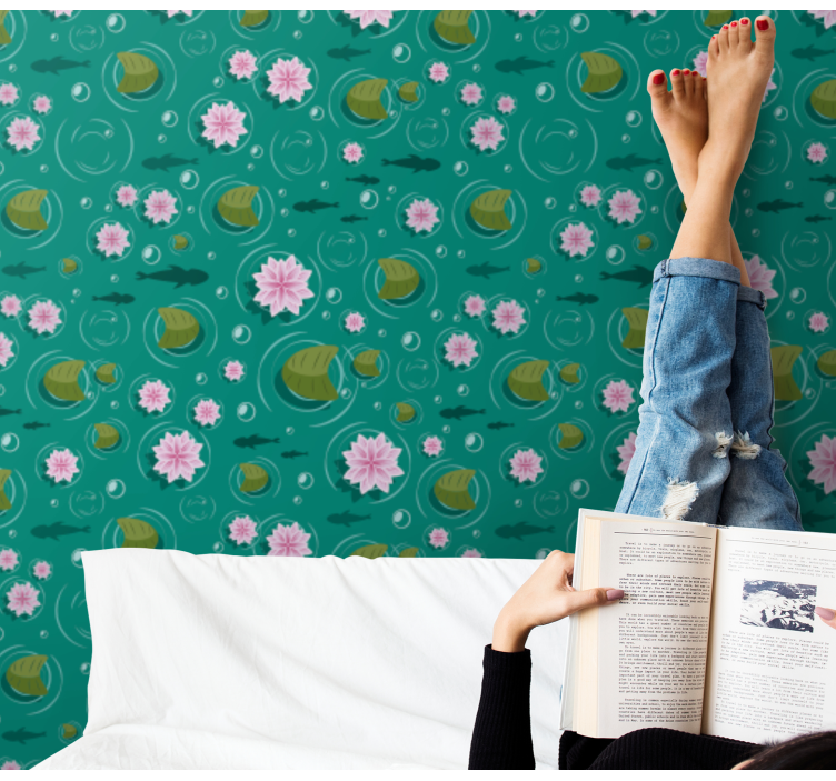 墙纸性能 水生花 - TenStickers