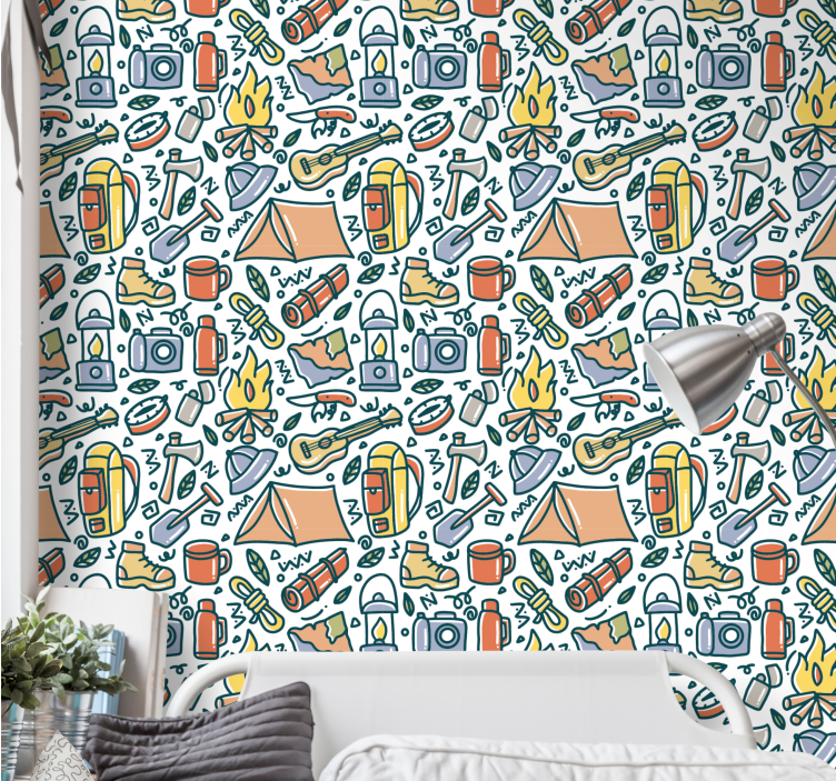 墙纸性能 露营必需品 - TenStickers