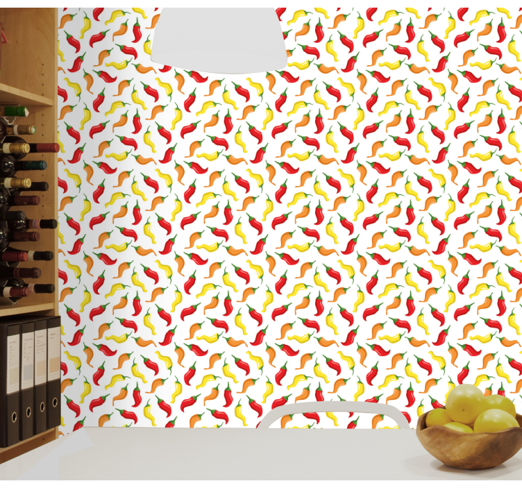 墙纸性能 辣椒图案 - TenStickers