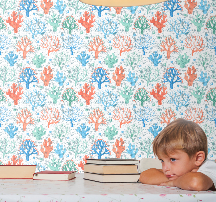 墙纸性能 珊瑚礁印记 - TenStickers
