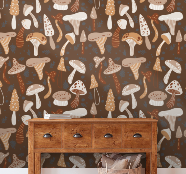 墙纸性能 蘑菇拼盘 - TenStickers