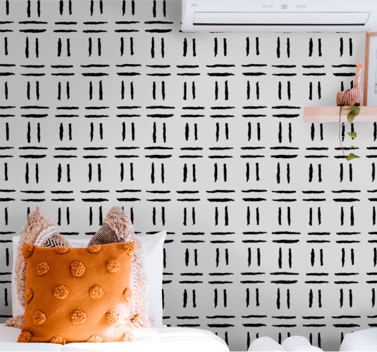 北欧风格墙纸几何线条配置 - TenStickers