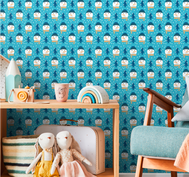 北欧风格墙纸 北欧雪景 - TenStickers