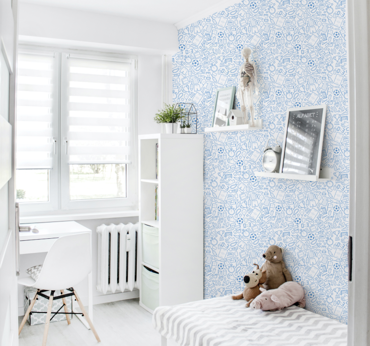 儿童壁纸 体育涂鸦图案 - TenStickers