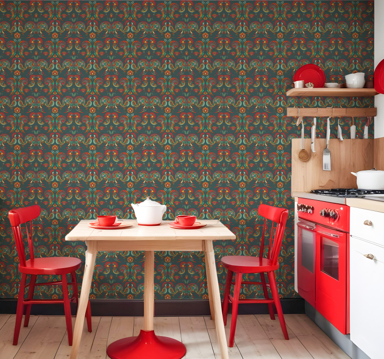 墙纸装饰 巴洛克装饰图案 - TenStickers