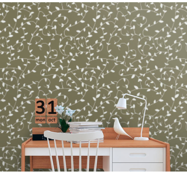 墙纸装饰 植物漩涡 - TenStickers