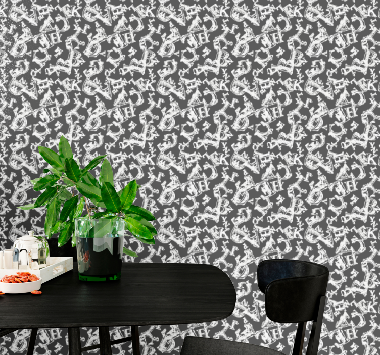 墙纸装饰 华丽的锚重复 - TenStickers