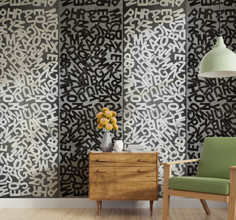 白金谜字母壁纸 - TenStickers