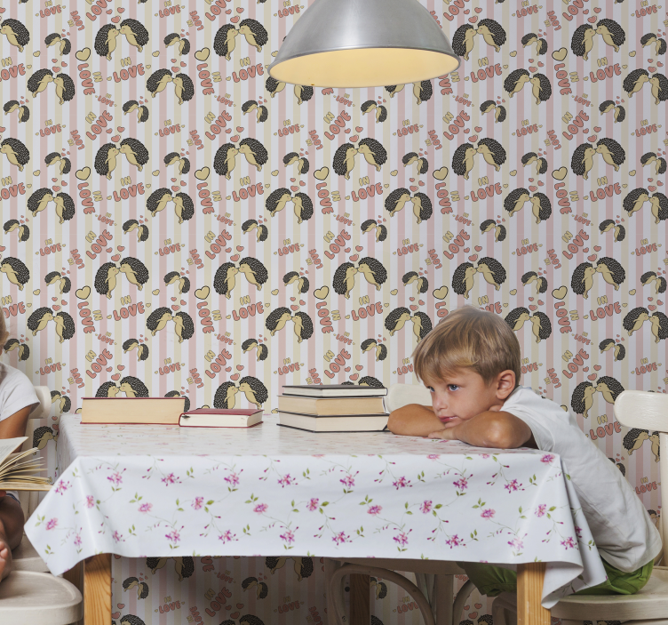 豪猪在爱情刺猬壁纸 - TenStickers