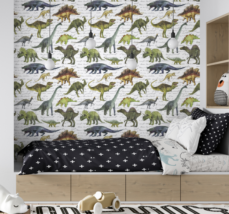 现实恐龙儿童壁纸 - TenStickers